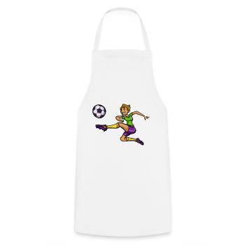 Fußball Fußballspieler Fußballer Spieler Geschenk - Kochschürze - Weiß - Vorne - AI Model Male 185 dark (185cm)