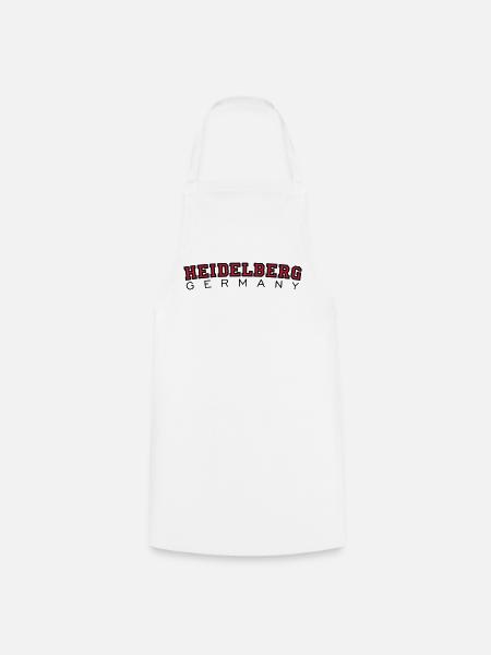 Heidelberg Germany Red/Black - Cooking Apron - white