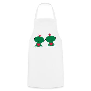 deux sont amoureux - Tablier de cuisine - blanc - Devant - AI Model Male 185 dark (185cm)