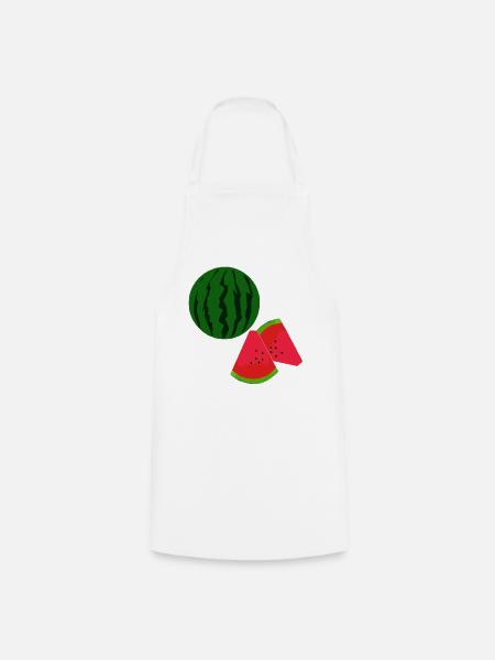 Wassermelonen, Früchtekunst - Kochschürze - Weiß