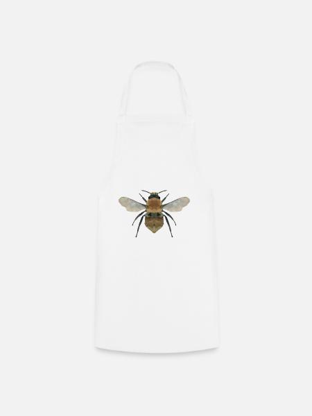 Biene, Wespe, Hummel polygon geometrisch - Kochschürze - Weiß
