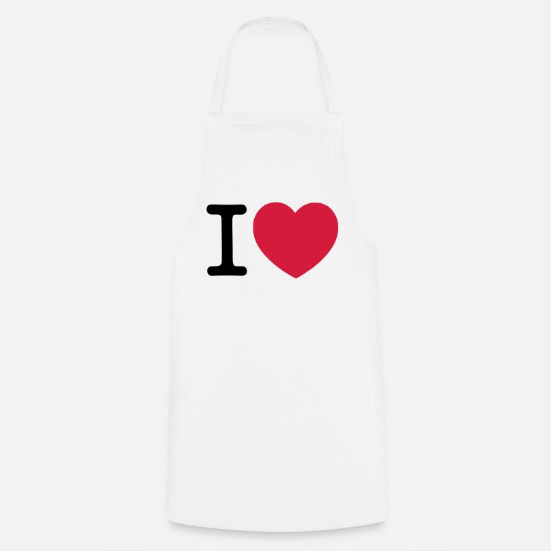 I Love... - Cooking Apron - white