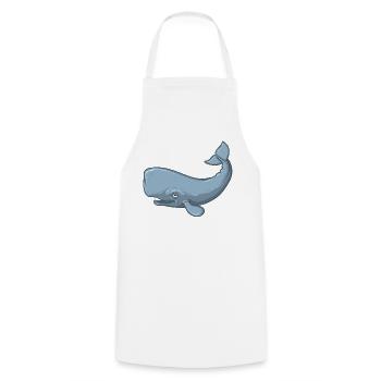 Sperm Whale - Cooking Apron - white - Front - AI Model Male 185 dark (185cm)