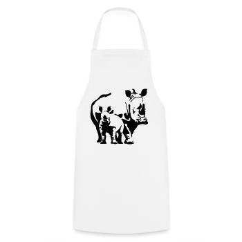rhino - Cooking Apron - white - Front - AI Model Male 185 dark (185cm)