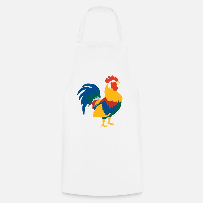 Rooster - Cooking Apron - white