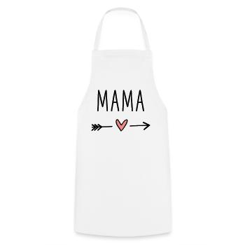 Mom Heart Arrow Love Mother's Day Gift - Cooking Apron - white - Front - AI Model Male 185 dark (185cm)