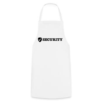 security - Cooking Apron - white - Front - AI Model Male 185 dark (185cm)