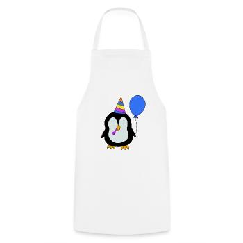 Birthday Birthday Penguin - Cooking Apron - white - Front - AI Model Male 185 dark (185cm)