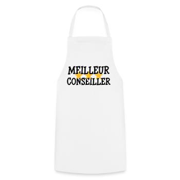 Meilleur Conseiller - Tablier de cuisine - blanc - Devant - AI Model Male 185 dark (185cm)