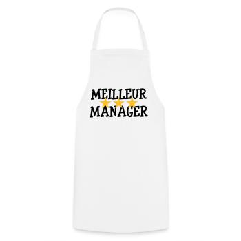 Meilleur Manager - Tablier de cuisine - blanc - Devant - AI Model Male 185 dark (185cm)