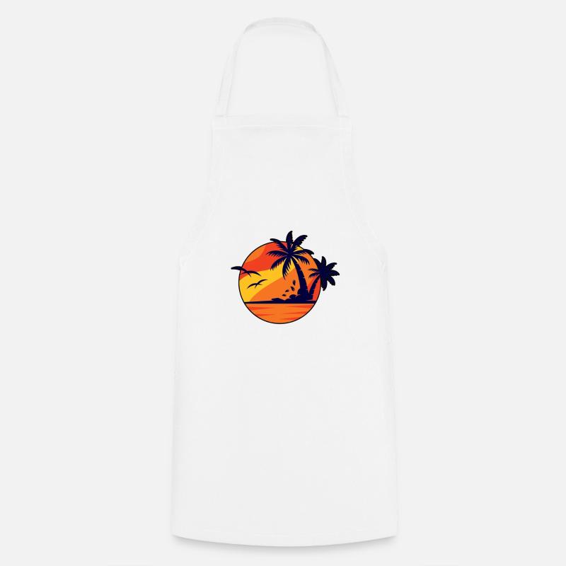 Beach - Cooking Apron - white
