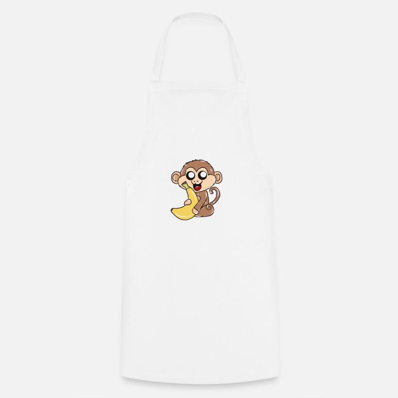 singe - Tablier de cuisine - blanc