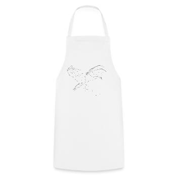 Dragon Fantasy - one line drawing - Cooking Apron - white - Front - AI Model Male 185 dark (185cm)