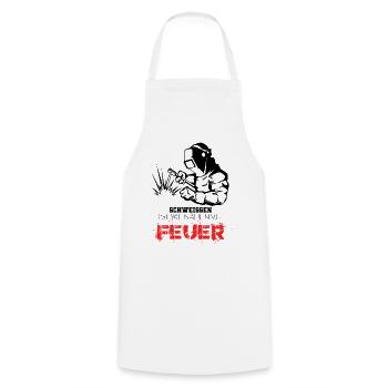 Welding Is Like Sewing With Fire - Cooking Apron - white - Front - AI Model Male 185 dark (185cm)
