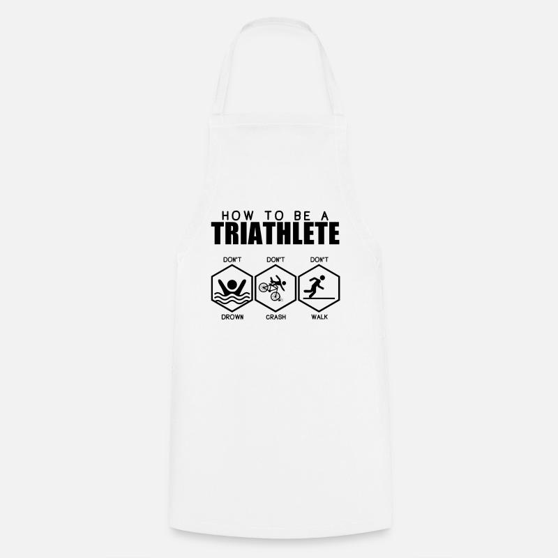 Triathlet - Kochschürze - Weiß