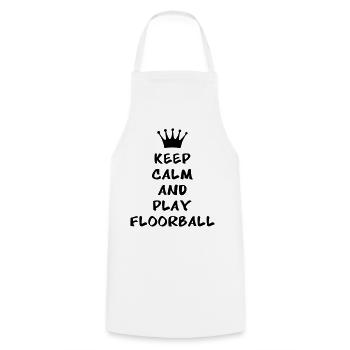 Keep calm and play floorball - Cooking Apron - white - Front - AI Model Male 185 dark (185cm)