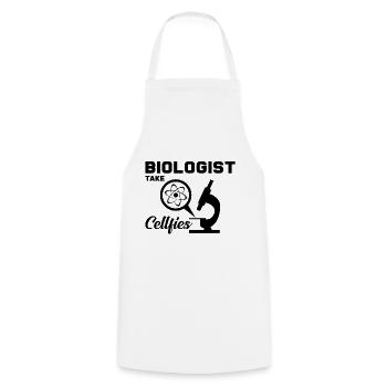 Biology - Cooking Apron - white - Front - AI Model Male 185 dark (185cm)