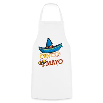cinco de mayo - 5 de mayo - Kochschürze - Weiß - Vorne - AI Model Male 185 dark (185cm)