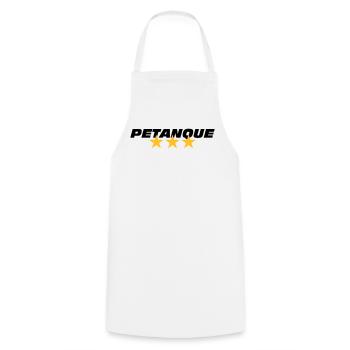 Petanque - Tablier de cuisine - blanc - Devant - AI Model Male 185 dark (185cm)