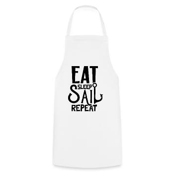 Voilier - Tablier de cuisine - blanc - Devant - AI Model Male 185 dark (185cm)