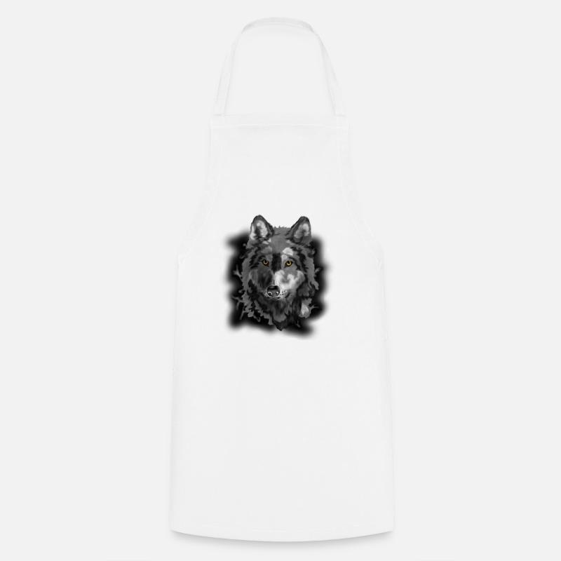 Wolf - Kochschürze - Weiß