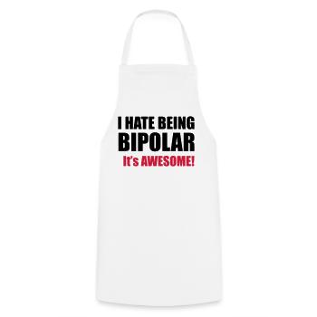 Bipolar - Cooking Apron - white - Front - AI Model Male 185 dark (185cm)