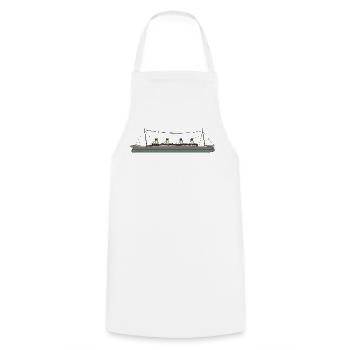 Titanic Ship - Cooking Apron - white - Front - AI Model Male 185 dark (185cm)