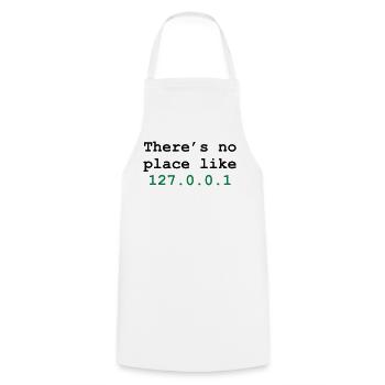 there's no place like 127.0.0.1 - Cooking Apron - white - Front - AI Model Male 185 dark (185cm)