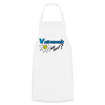 Volksmusik Edelweiß Emblem - Kochschürze - Weiß - Vorne - AI Model Male 185 dark (185cm)