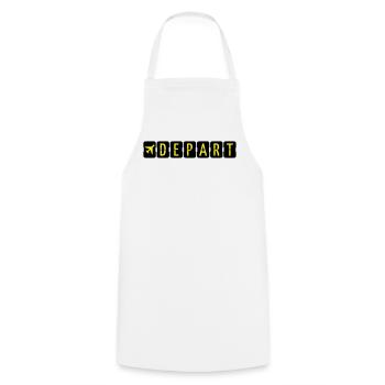 Départ - Tablier de cuisine - blanc - Devant - AI Model Male 185 dark (185cm)
