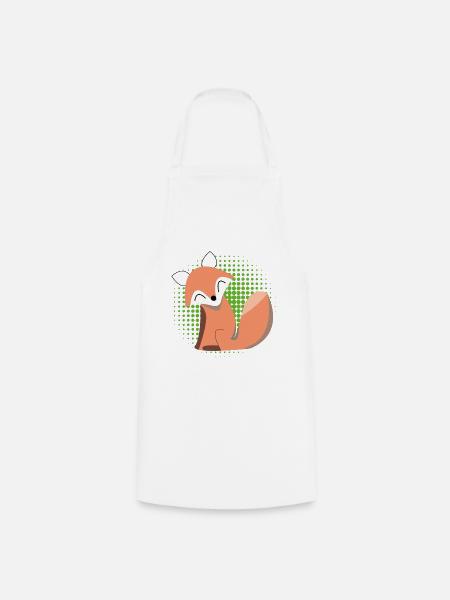 Süßer Fuchs – Geschenk für Kinder im Kawaii Stil - Kochschürze - Weiß
