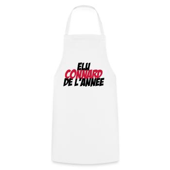 Elu Connard de l'année ! - Tablier de cuisine - blanc - Devant - AI Model Male 185 dark (185cm)