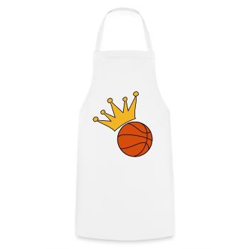 Basketball - Cooking Apron - white - Front - AI Model Male 185 dark (185cm)