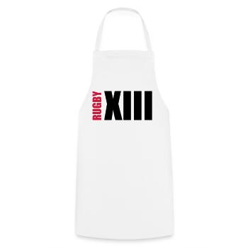 Rugby - Cooking Apron - white - Front - AI Model Male 185 dark (185cm)