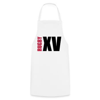 Rugby - Cooking Apron - white - Front - AI Model Male 185 dark (185cm)
