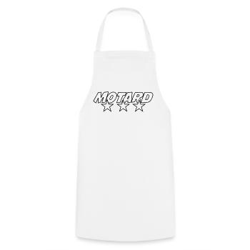 Motard - Tablier de cuisine - blanc - Devant - AI Model Male 185 dark (185cm)