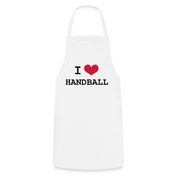 I Love Handball - Cooking Apron - white - Front - AI Model Male 185 dark (185cm)