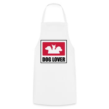 Dog Lover - Tablier de cuisine - blanc - Devant - AI Model Male 185 dark (185cm)
