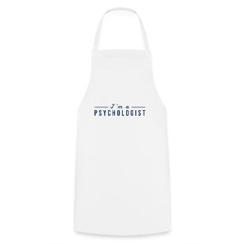 Psychologist Psychologists Psychology Therapy Brain - Cooking Apron - white - Front - AI Model Male 185 dark (185cm)