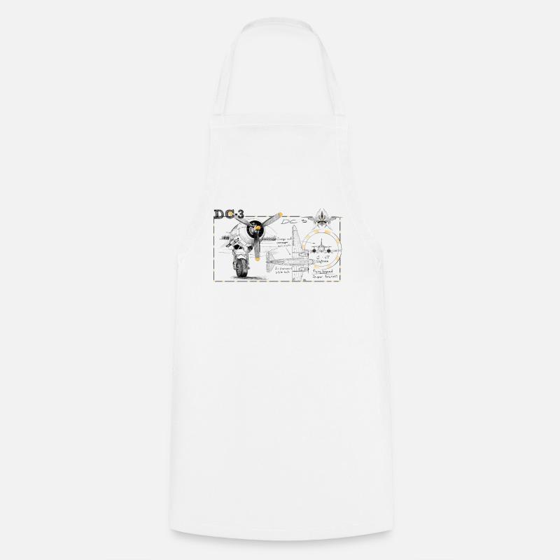 DC-3 - Tablier de cuisine - blanc