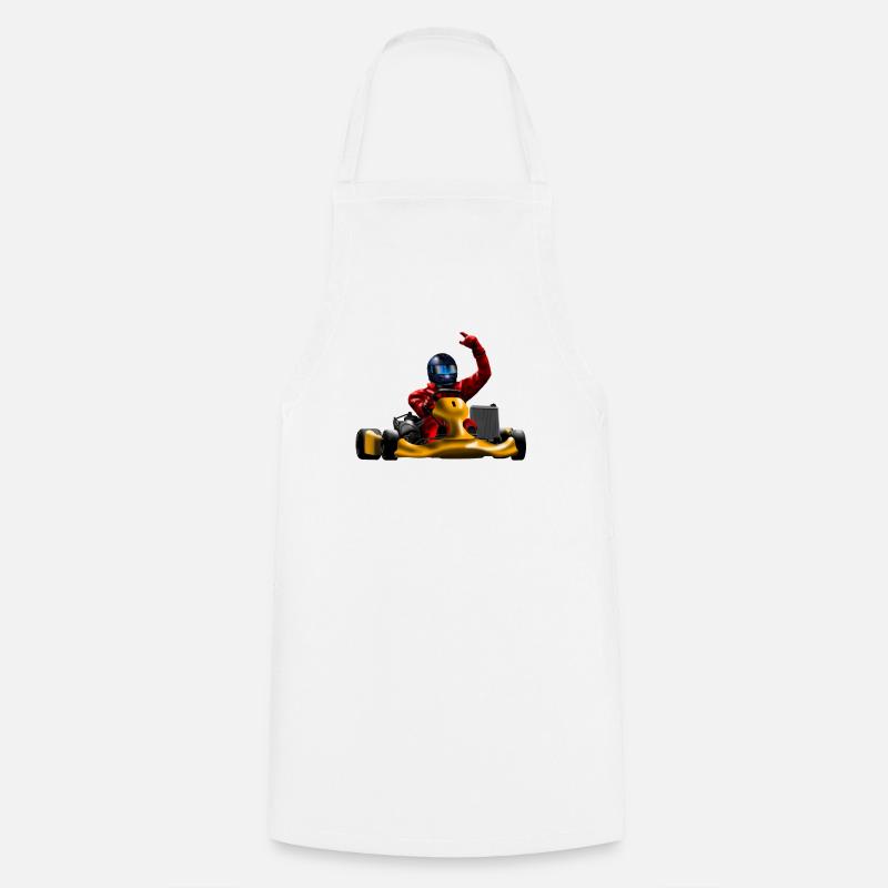 karting - Tablier de cuisine - blanc