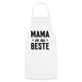 Mama ist die Beste – Geschenk zum Muttertag 2023 - Kochschürze - Weiß - Vorne - AI Model Male 185 dark (185cm)