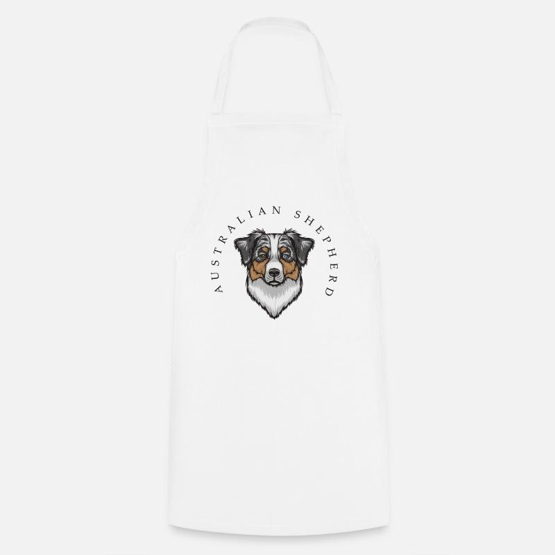 Australian Shepherd - Kochschürze - Weiß