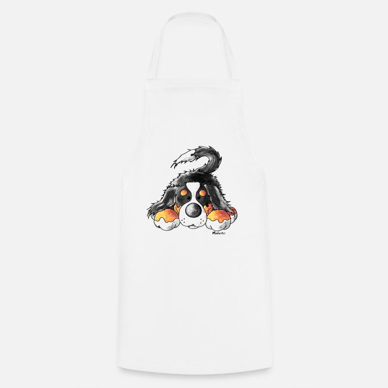 Mignon Bouvier bernois - Chiens - Tablier de cuisine - blanc