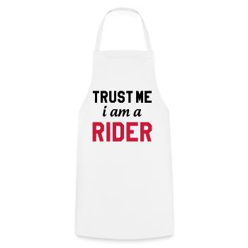 Trust me i am a Rider - Tablier de cuisine - blanc - Devant - AI Model Male 185 dark (185cm)
