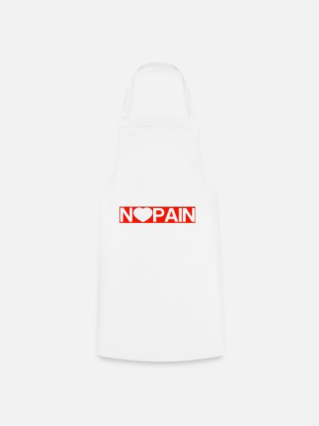 No Pain - Kochschürze - Weiß