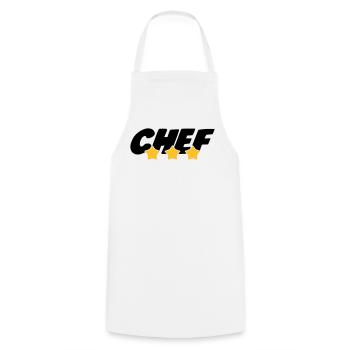 Chef - Cuisine - Patron - Boss - Cooking - Food - Cooking Apron - white - Front - AI Model Male 185 dark (185cm)
