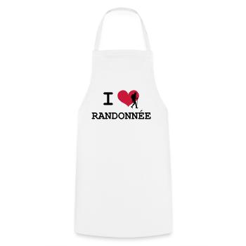 I Love Randonnée - Tablier de cuisine - blanc - Devant - AI Model Male 185 dark (185cm)