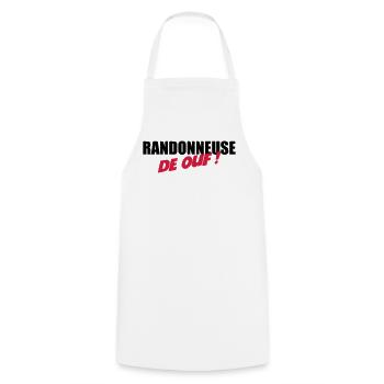 Randonneuse de ouf ! - Tablier de cuisine - blanc - Devant - AI Model Male 185 dark (185cm)