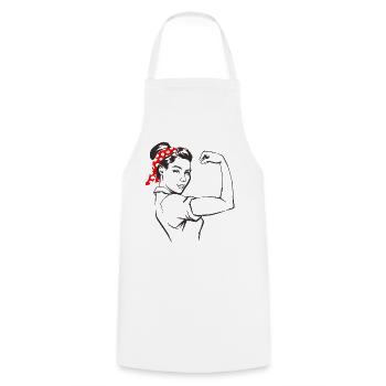Le pouvoir des femmes - Tablier de cuisine - blanc - Devant - AI Model Male 185 dark (185cm)